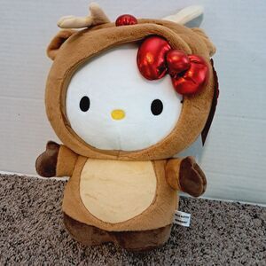 Kidrobot Hello Kitty Reindeer Plush Figure 12" Removeable Hood